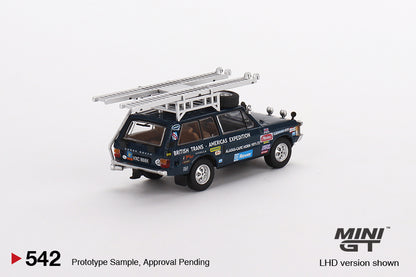 Mini GT Range Rover 1971 British Trans-Americas Expedition (VXC-868K) MGT00542 1/64 Diecast