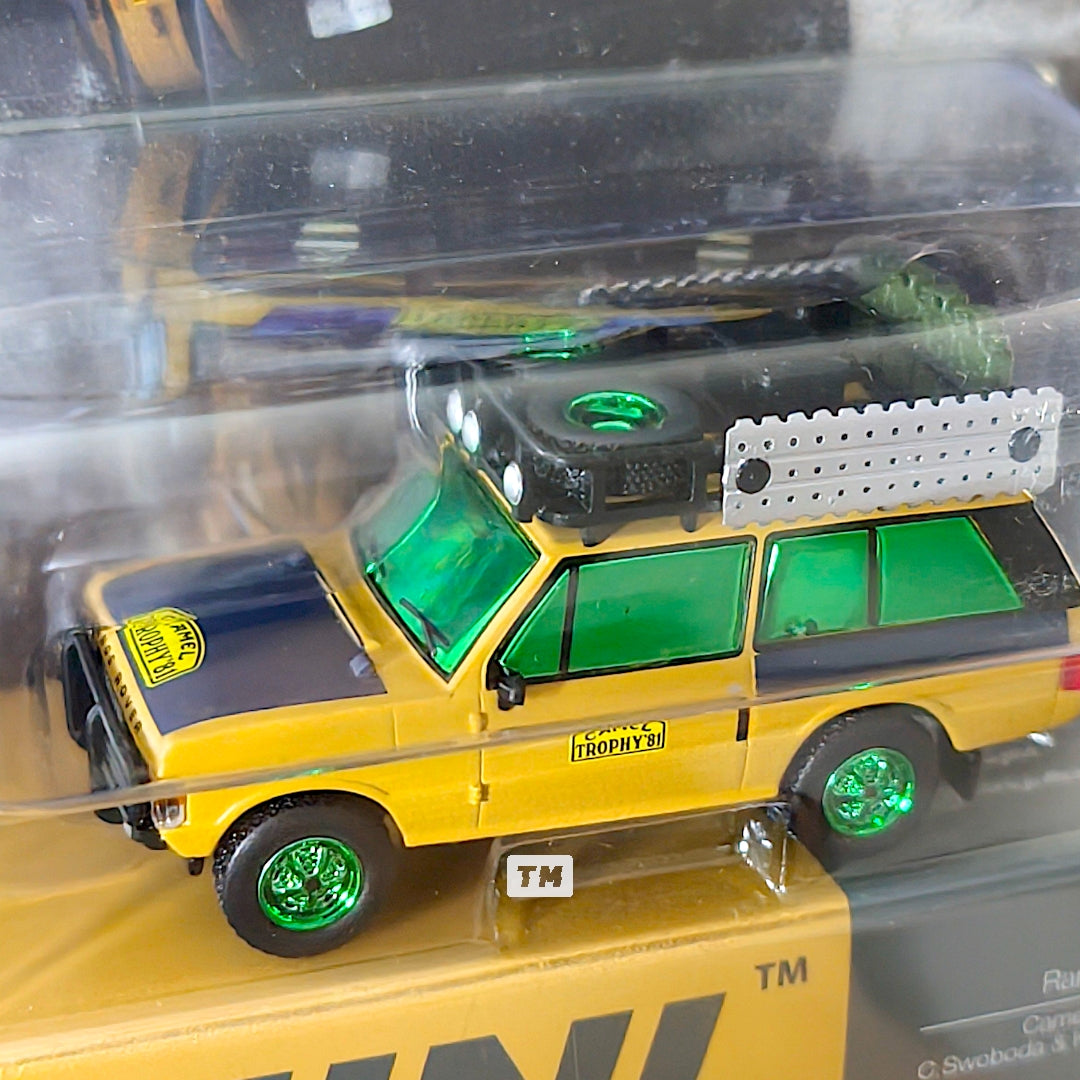 CHASE! Mini GT Range Rover 1981 Camel Trophy Sumatra C.Swoboda & K.Mentel Winner Blister Packaging MGT01144-BL 1/64 Diecast