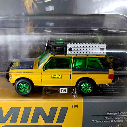 CHASE! Mini GT Range Rover 1981 Camel Trophy Sumatra C.Swoboda & K.Mentel Winner Blister Packaging MGT01144-BL 1/64 Diecast