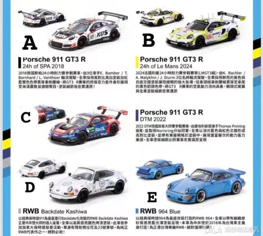 Tarmac Works 7-Eleven Taiwan Porsche Exclusive 5 Piece Set