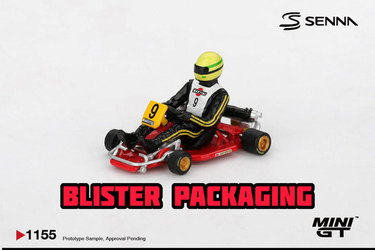 [Pre-Order] Mini GT Senna Kart Formula K #9 Ayrton Senna da Silva 1981 Karting World Championship Blister Packaging MGT01155 1/64 Diecast