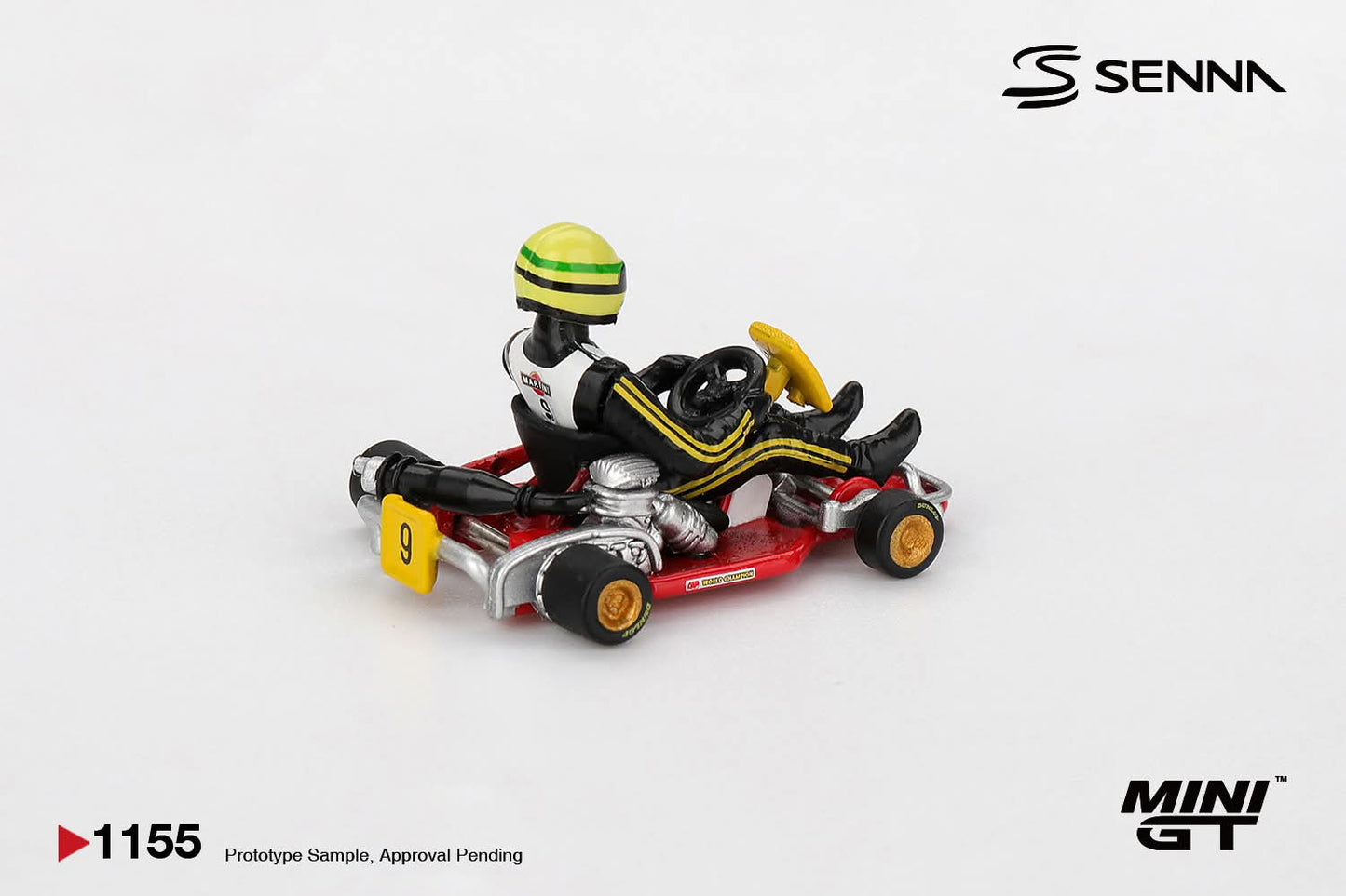 [Pre-Order] Mini GT Senna Kart Formula K #9 Ayrton Senna da Silva 1981 Karting World Championship MGT01155 1/64 Diecast