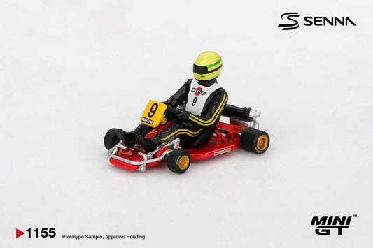[Pre-Order] Mini GT Senna Kart Formula K #9 Ayrton Senna da Silva 1981 Karting World Championship MGT01155 1/64 Diecast