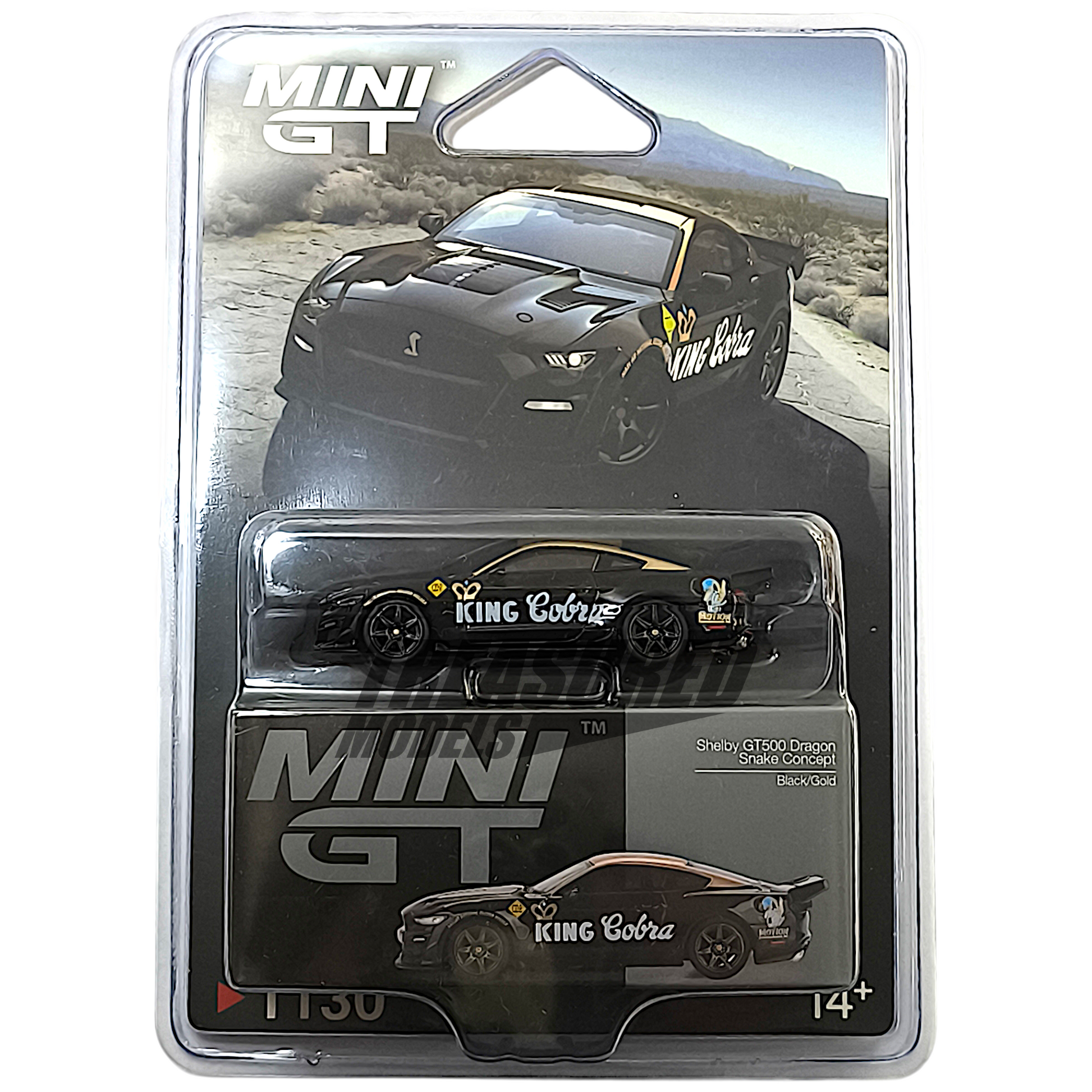 Mini GT Shelby GT500 Dragon Snake Concept Black Gold Blister