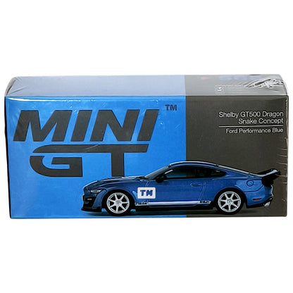 Mini GT Shelby GT500 Dragon Snake Concept Ford Performance Blue MGT00568 1/64 Diecast