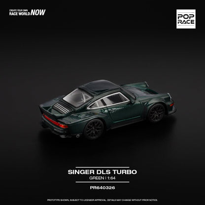 Pop Race Singer DLS Turbo Green PR640326 1/64 Diecast