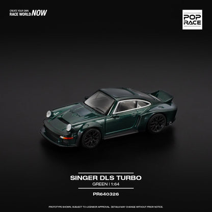 Pop Race Singer DLS Turbo Green PR640326 1/64 Diecast