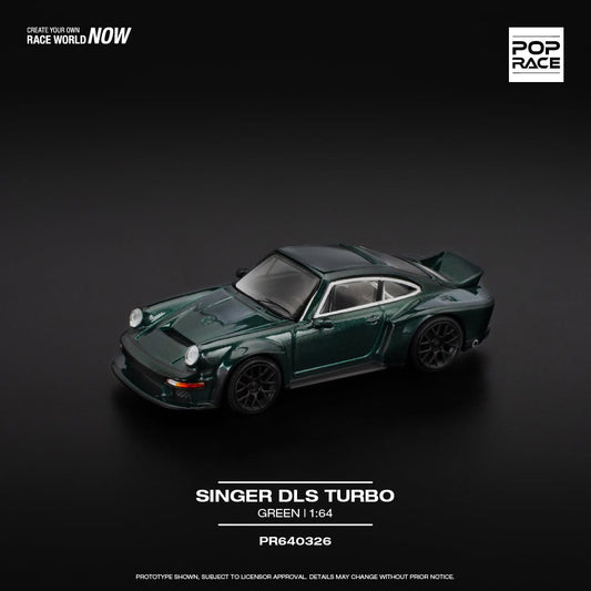 Pop Race Singer DLS Turbo Green PR640326 1/64 Diecast