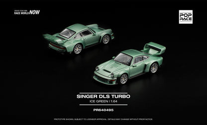 [Pre-Order] Pop Race Singer DLS Turbo Ice Green PR640495 1/64 Diecast
