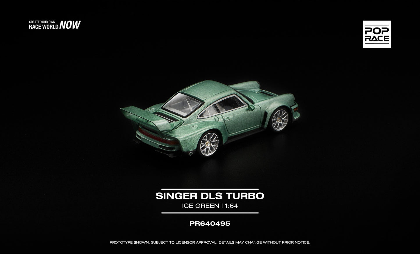 [Pre-Order] Pop Race Singer DLS Turbo Ice Green PR640495 1/64 Diecast