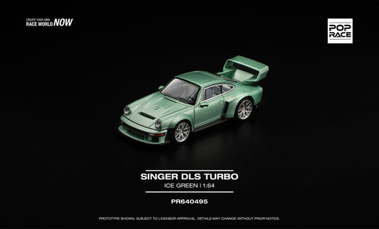 [Pre-Order] Pop Race Singer DLS Turbo Ice Green PR640495 1/64 Diecast