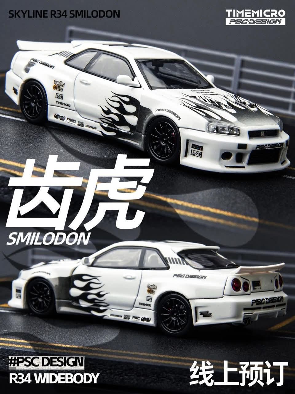 Time Micro Skyline R34 SMILODON HEC 2026 1/64 Diecast