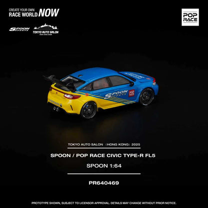 Pop Race Spoon - Pop Race Civic Type-R FL5 TASHK 25 1/64 Diecast