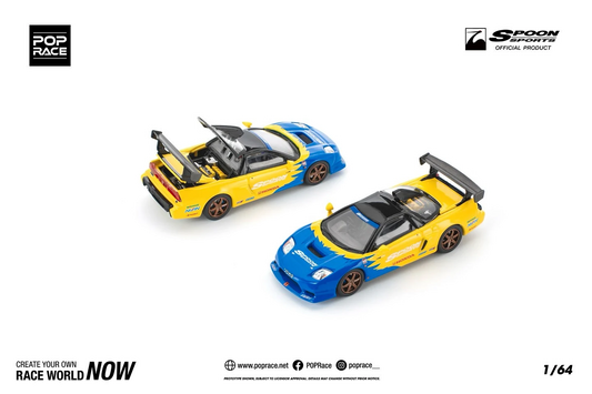 Pop Race Honda Spoon NSX-R GT Collaboration with Spoon Sports PR640310 1/64 Diecast
