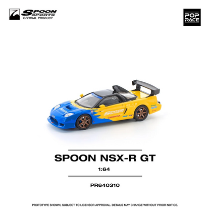 Pop Race Honda Spoon NSX-R GT Collaboration with Spoon Sports PR640310 1/64 Diecast