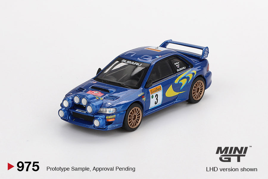 Mini GT Subaru Impreza WRC98 1998 Rally Monte-Carlo 3rd Place #3 MGT00975 1/64 Die Cast