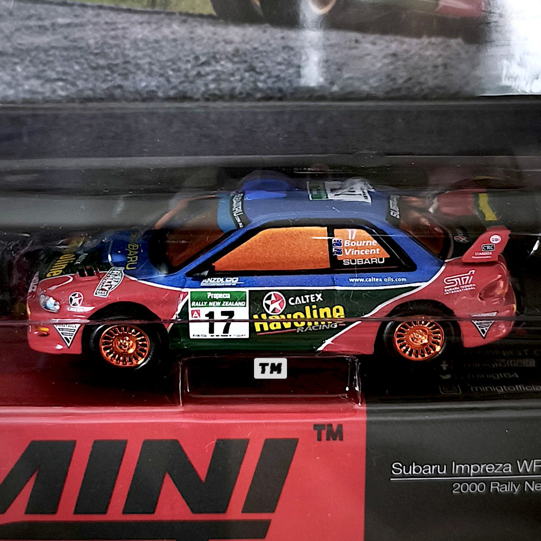 CHASE! MINI GT Subaru Impreza WRC98 #17 2000 Rally New Zealand Blister Packaging MGT01211-BL 1/64 Diecast