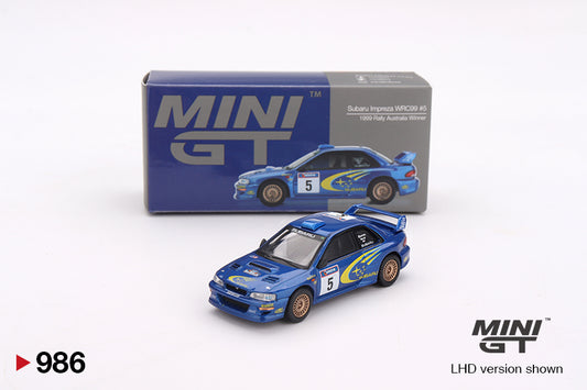 Mini GT Subaru Impreza WRC99 1999 Rally Australia Winner #5 MGT00986 1/64 Die Cast