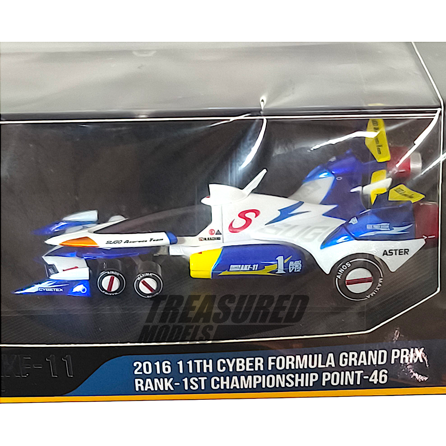 MegaHouse 2pcs Set Heritage Edition Cyber Formula Grand Prix Super Asurada AKF-11 & Exssperion ZA-8 1/64 Diecast