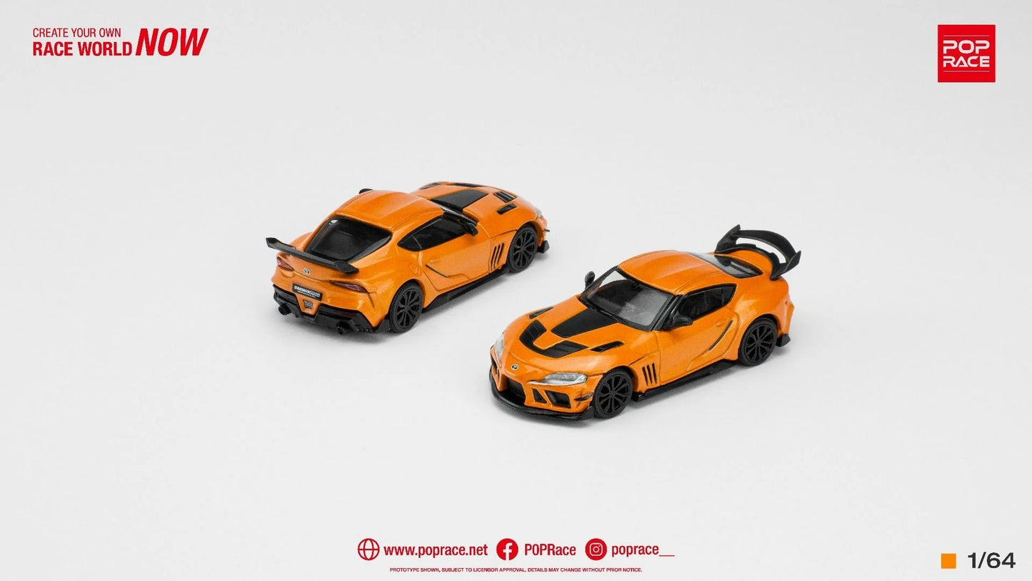 Pop Race Supra DarwinPro 66G WBK Supra Orange PR640077 1/64 Diecast