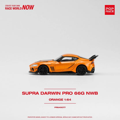 Pop Race Supra DarwinPro 66G WBK Supra Orange PR640077 1/64 Diecast