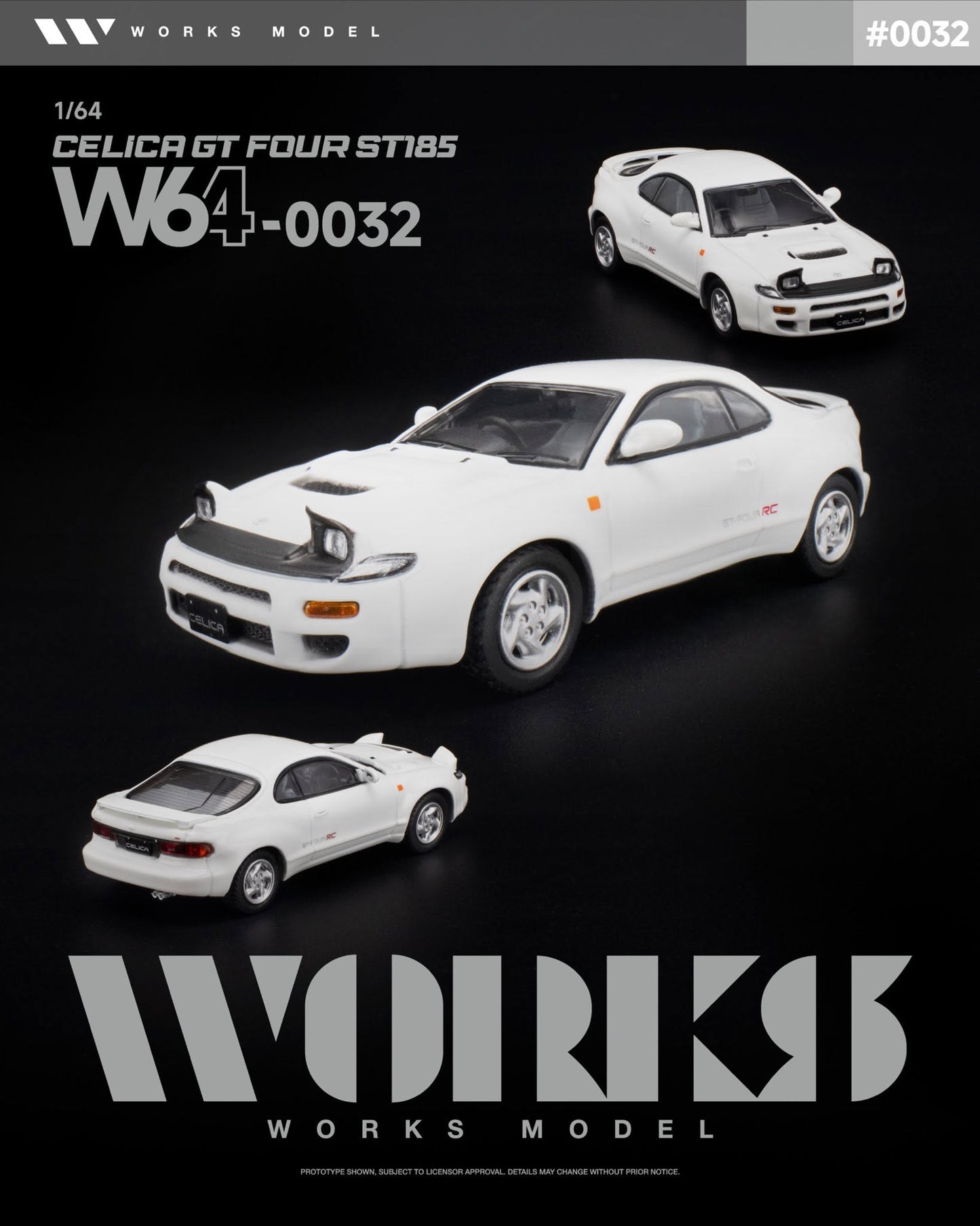 [Pre-Order] Works Model TOYOTA CELICA GT FOUR ST185 W640032 1/64 Diecast
