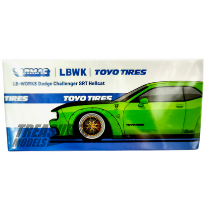 Tarmac Works Dodge LB-Works Challenger SRT Hellcat Green Metallic T64G-TL039-GR 1/64 Die Cast