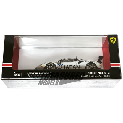 Tarmac Works Ferrari 488 GT3 FIA GT Nations Cup 2018 T. Konda K. Seto T64-072-18GTN12 1/64 Die Cast