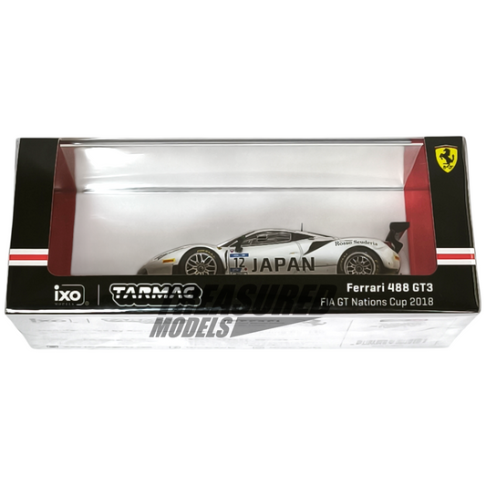 Tarmac Works Ferrari 488 GT3 FIA GT Nations Cup 2018 T. Konda K. Seto T64-072-18GTN12 1/64 Die Cast
