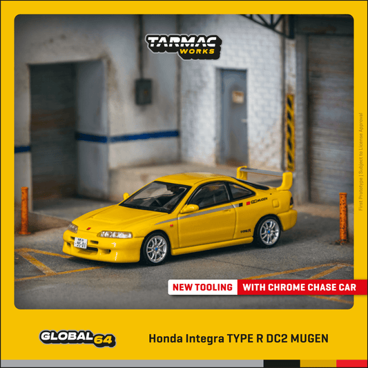 Tarmac Works Honda Integra TYPE R DC2 MUGEN Sunlight Yellow T64G-TL059-YL 1/64 Diecast