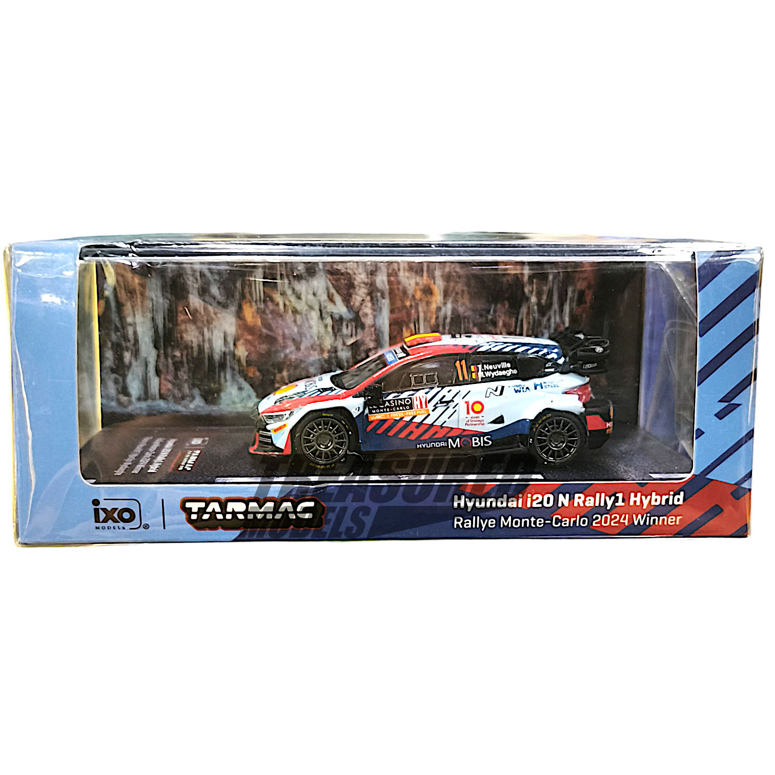 Tarmac Works Hyundai i20 N Rally 1 Hybrid Rallye Monte-Carlo 2024 Winner Thierry Neuville Martin Wydaeghe T64G-089-24MCR11 1/64 Diecast