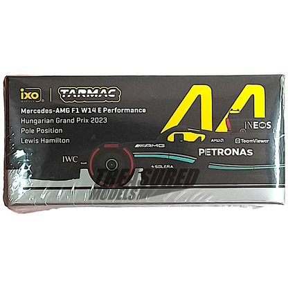 Tarmac Works Mercedes-AMG F1 W14E Performance Hungarian Grand Prix 2023 Pole Position Lewis Hamilton T64G-F064-LH1 1/64 Diecast
