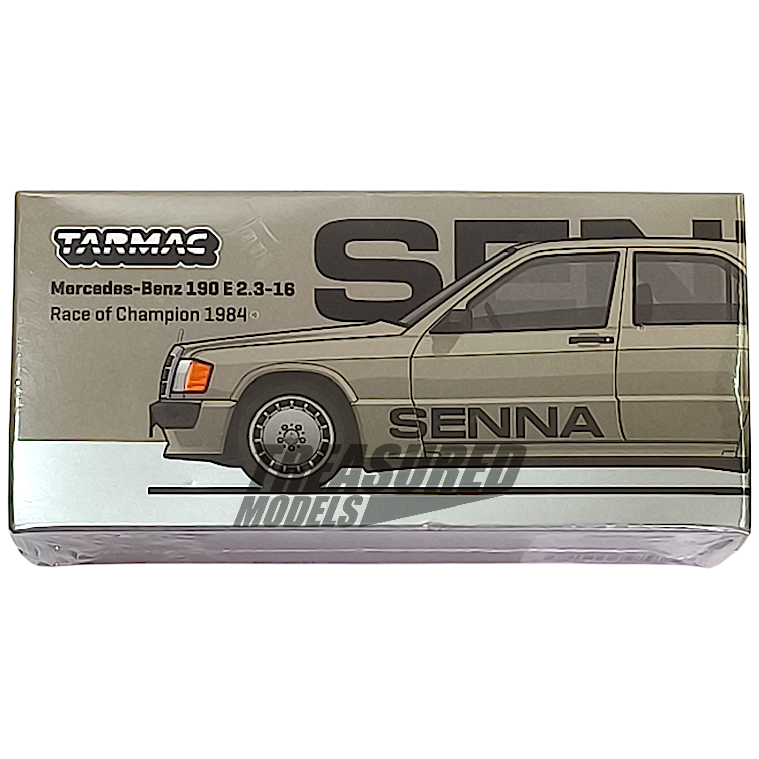 Tarmac Works Mercedes-Benz 190 E 2.3-16 Race of Champion 1984 Ayrton Senna T64G-047-84R0C11 1/64 Diecast