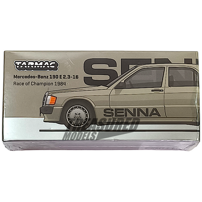 Tarmac Works Mercedes-Benz 190 E 2.3-16 Race of Champion 1984 Ayrton Senna T64G-047-84R0C11 1/64 Diecast