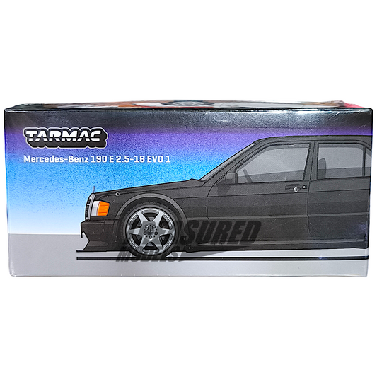 Tarmac Works Mercedes-Benz 190 E 2.5-16 EVO1 Blue-Black Metallic T64G-057-BK 1/64 Die Cast