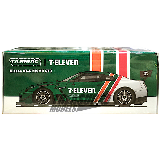 Tarmac Works Nissan GT-R Nismo GT3 Green Special Edition 7-Eleven Taiwan 1/64 Diecast