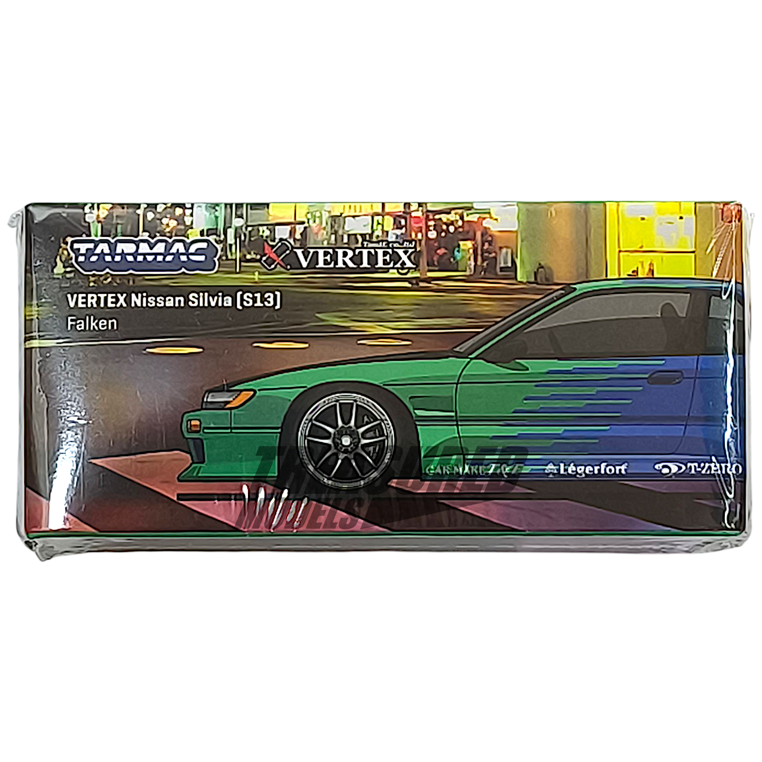 Tarmac Works Nissan Silvia S13 Vertex Falken T64G-025-FA 1/64 Diecast