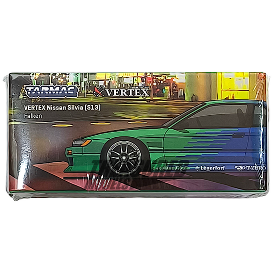 Tarmac Works Nissan Silvia S13 Vertex Falken T64G-025-FA 1/64 Diecast