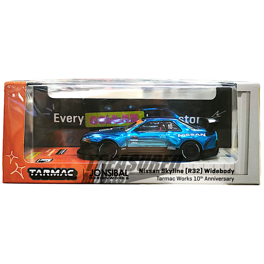 Tarmac Works Nissan Skyline GT-R R32 Widebody Jon Sibal Tarmac Works 10th Anniversary Dinner Exclusive 1/64 Diecast