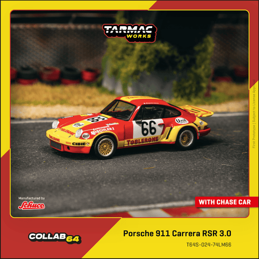 Tarmac Works Porsche 911 Carrera RSR 3.0 24h Le Mans 1974 66 T64S-024-74LM66 1/64 Die Cast