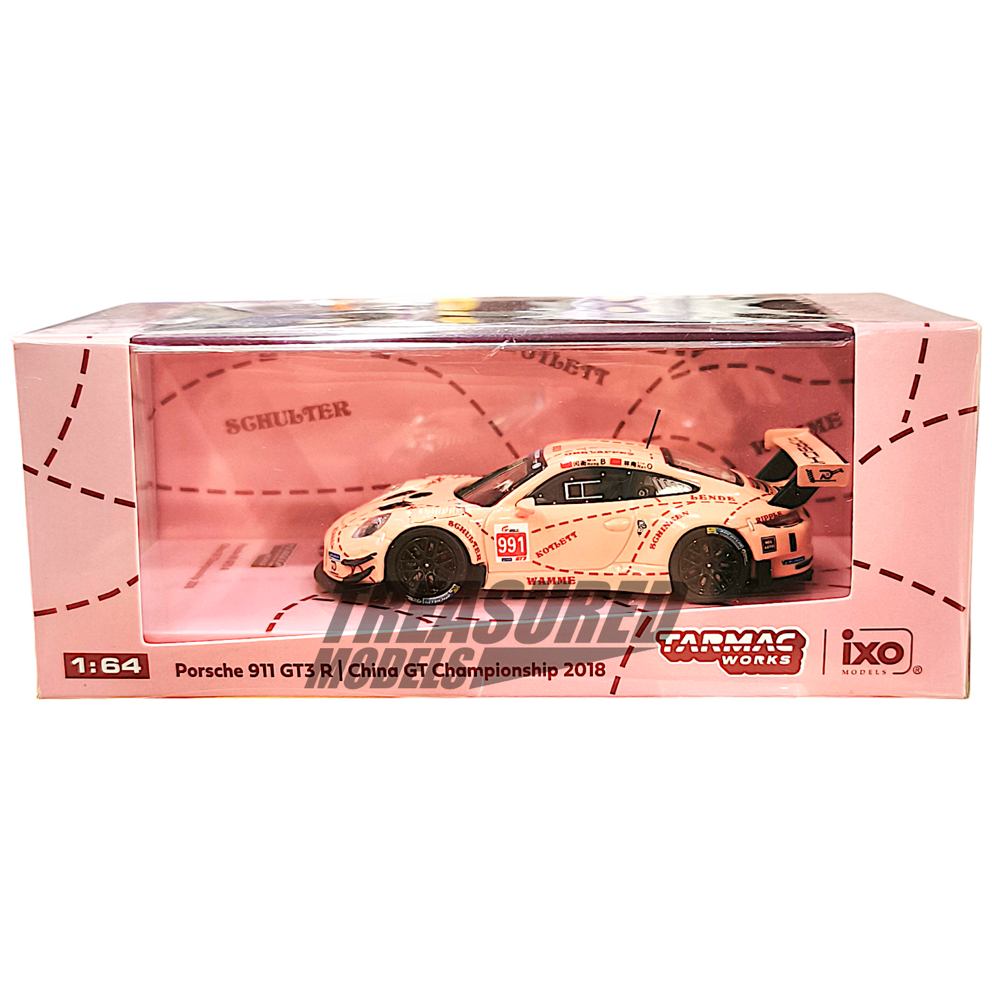 Tarmac Works Porsche 911 GT3 R China GT Championship 2018 T64G-032-18CGT991 1/64 Diecast