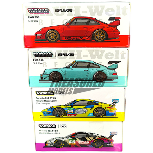 Tarmac Works Porsche Taiwan 7-11 edition Set 1/64 Diecast