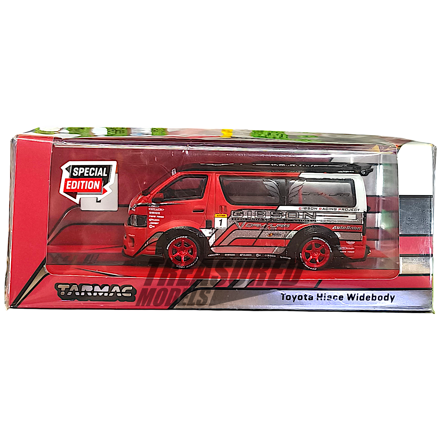 Tarmac Works Toyota Hiace Widebody Red Special Edition T64-038-GBN 1/64 Diecast