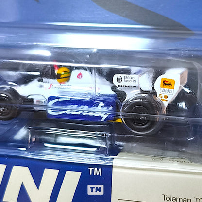 Mini GT Toleman TG184 #19 Ayrton Senna 1984 Monaco Grand Prix 2nd Place Blister Packaging MGT01118BL 1/64 Diecast