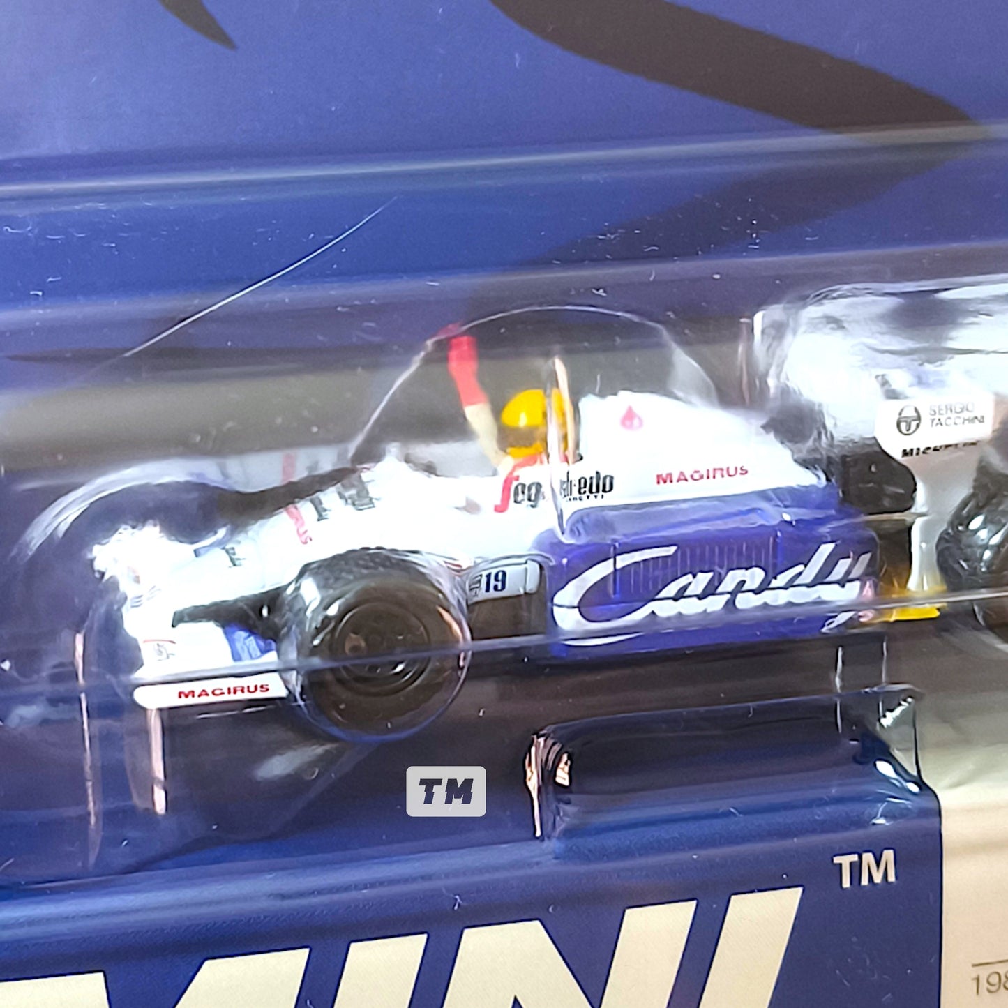 Mini GT Toleman TG184 #19 Ayrton Senna 1984 Monaco Grand Prix 2nd Place Blister Packaging MGT01118BL 1/64 Diecast