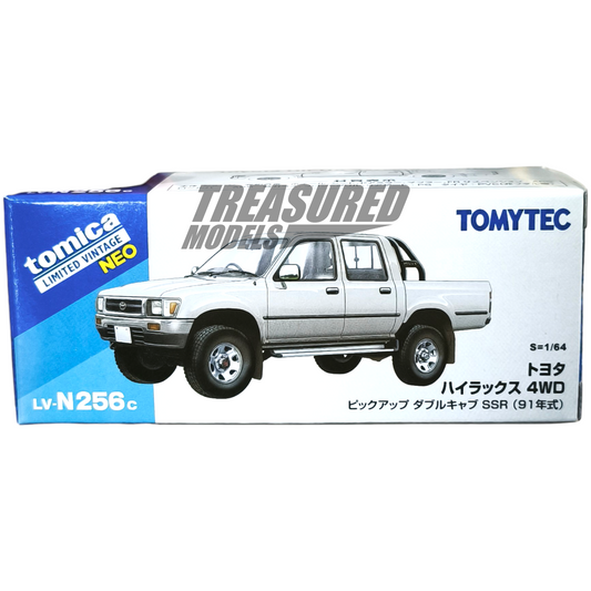 Tomica Limited Vintage Neo Toyota Hilux 4WD Pickup DoubleCab SSR (Silver) 1991 LV-N256c 1/64 Die Cast
