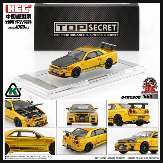 BMC Top Secret BNR34 HEC 2026 1/64 Diecast