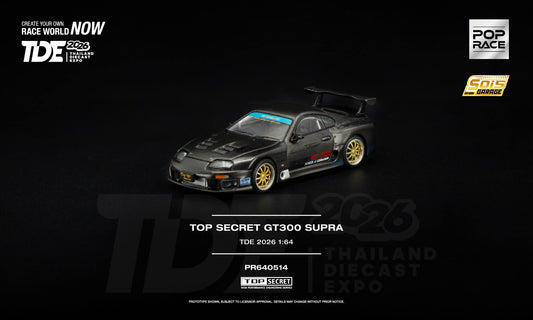 Pop Race Top Secret GT300 Supra TDE 2026 PR640514 1/64 Diecast
