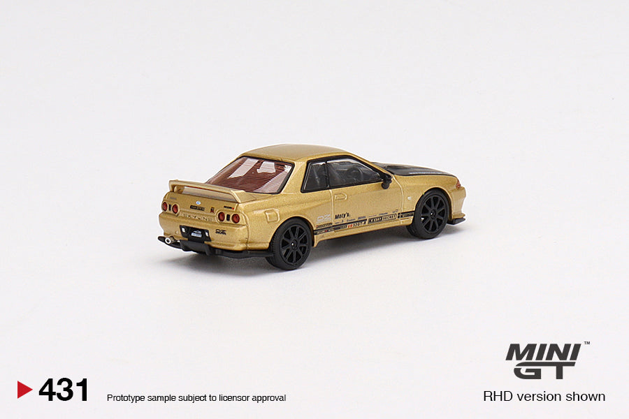 Mini GT Top Secret Nissan Skyline GT-R VR32 Top Secret Gold MGT00431 1/64 Diecast