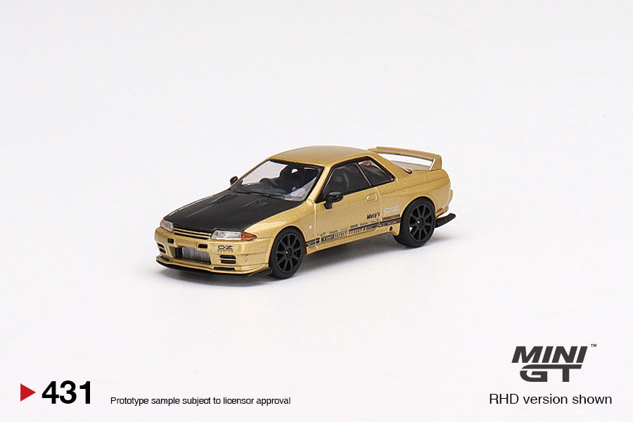 Mini GT Top Secret Nissan Skyline GT-R VR32 Top Secret Gold MGT00431 1/64 Diecast